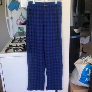 Blue and black plaid lounge pajama Calvin Klein pants
